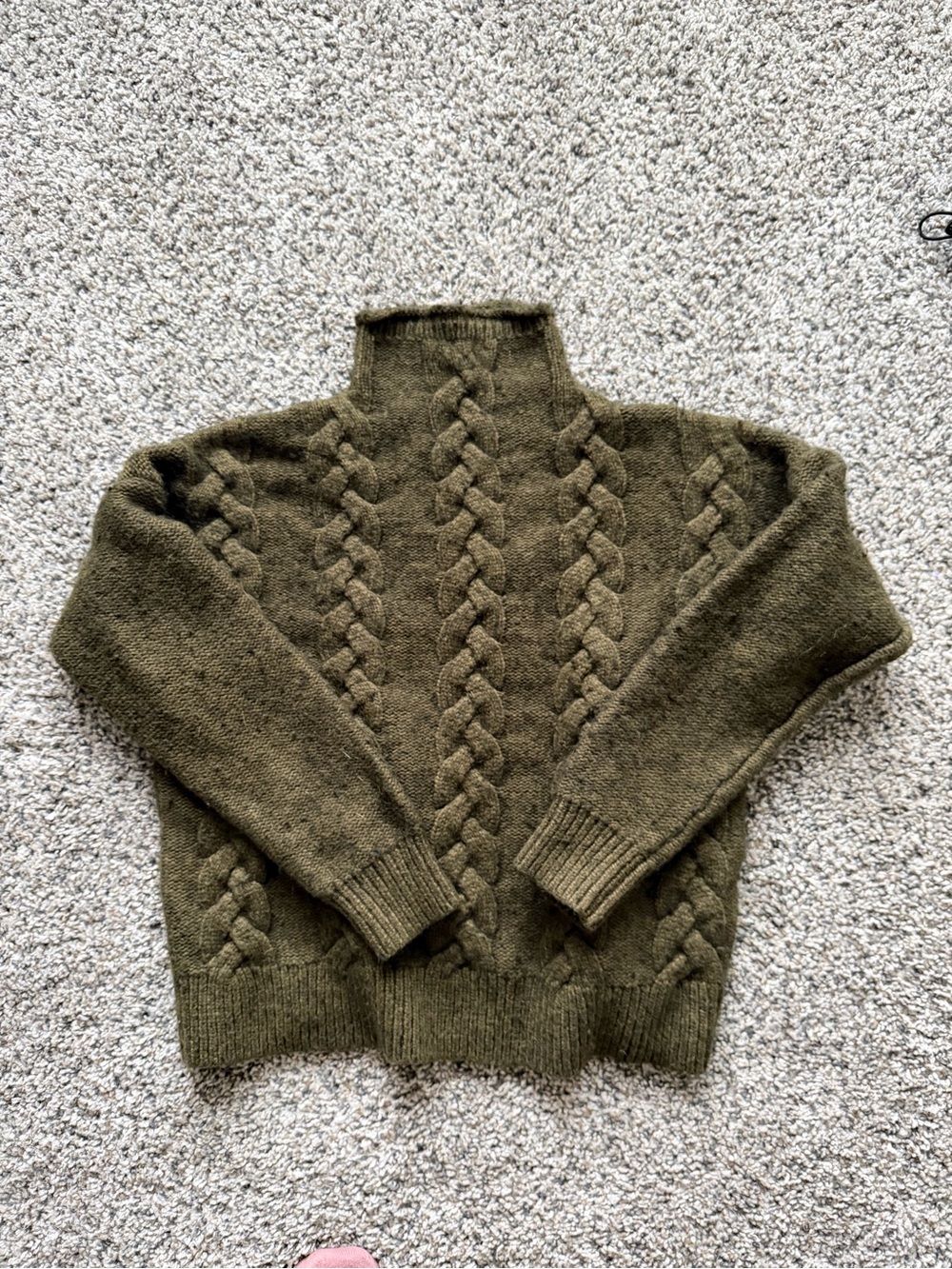 Madewell Olive Cable Turtleneck Sweater - Women